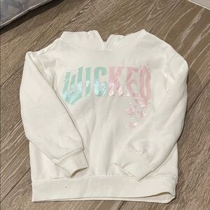 Girls Wicked White Sweatshirt with Colorful Print (BD)